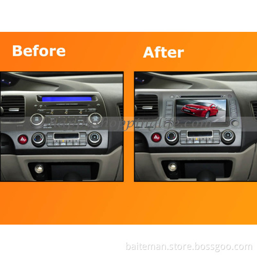 Android Car DVD Player GPS Navigation Wifi 3G for Honda Civic 2006-2011 Bluetooth Touch Screen